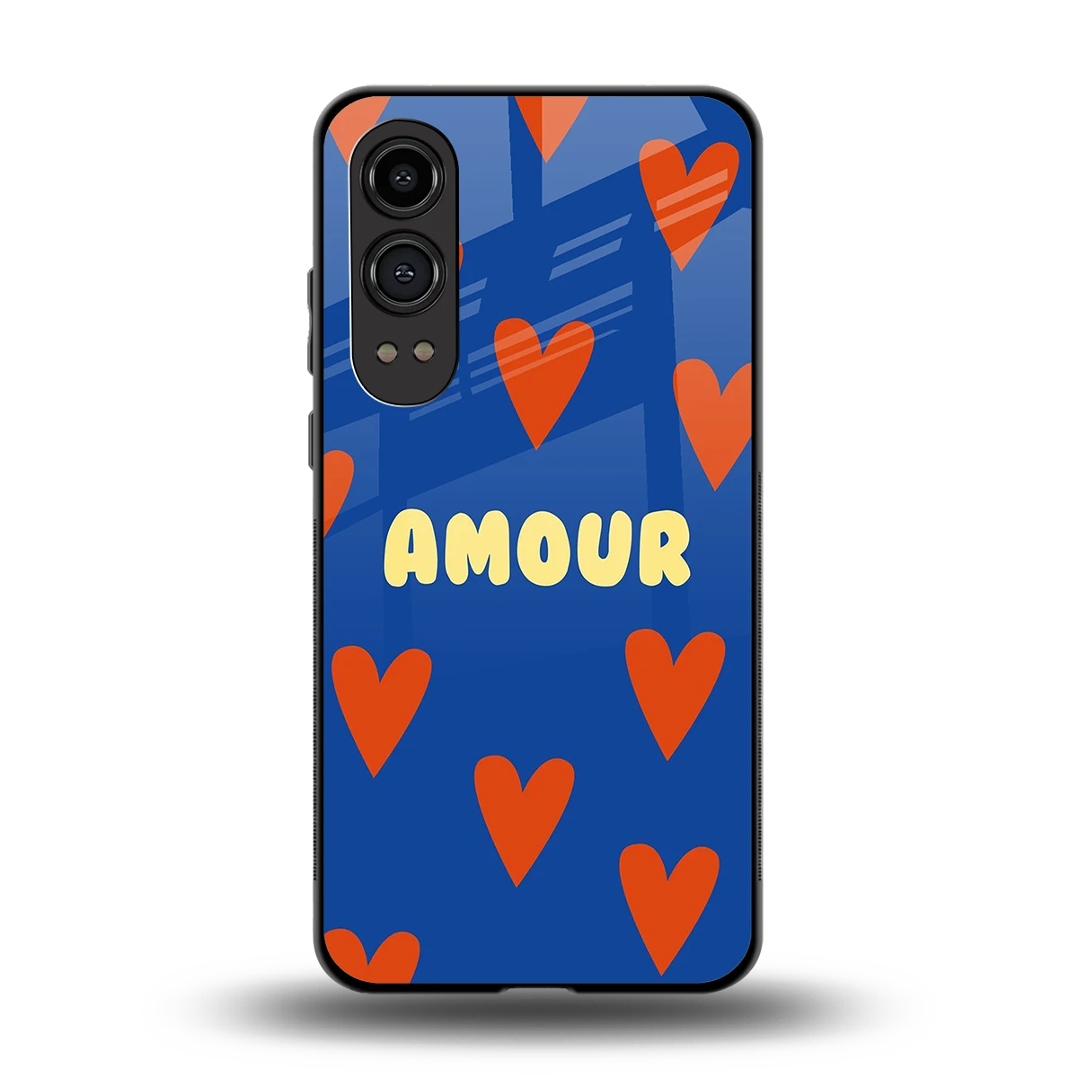 Amour Blue back phone cover | glass case for oneplus nord ce 4 lite