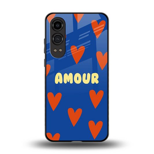Amour Blue back phone cover | glass case for oneplus nord ce 4 lite