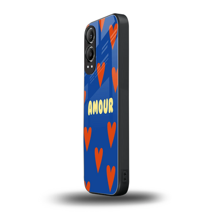 Amour Blue oneplus nord ce 4 lite mobile cover | shockproof glass phone case