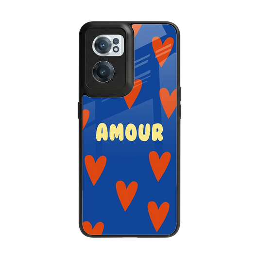 Amour Blue back phone cover | glass case for oneplus nord ce 2