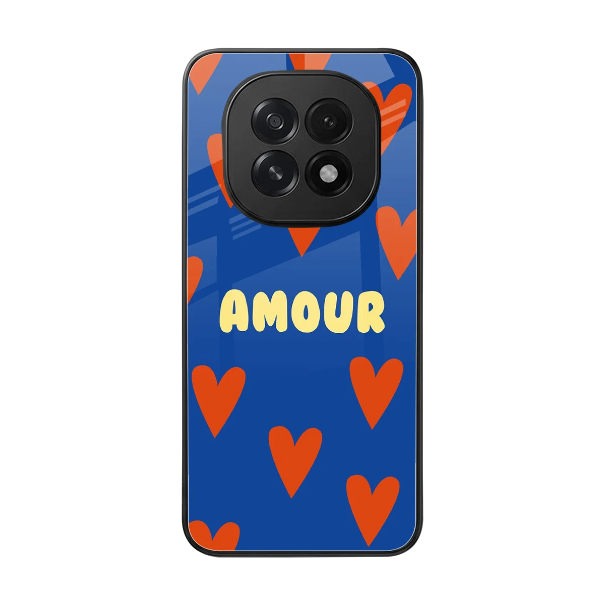 Amour Blue back phone cover | glass case for oppo f29 5g