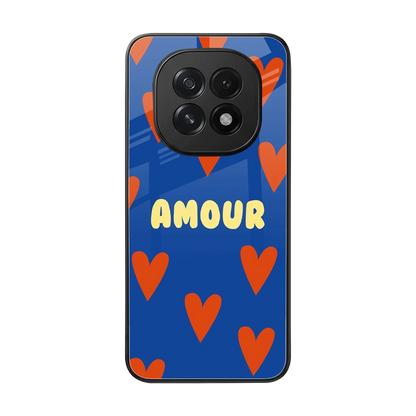 Amour Blue back phone cover | glass case for oppo f29 5g