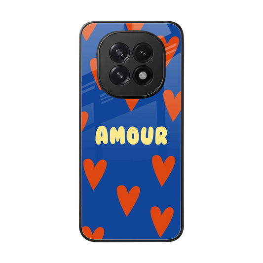 Amour Blue back phone cover | glass case for oppo f29 5g