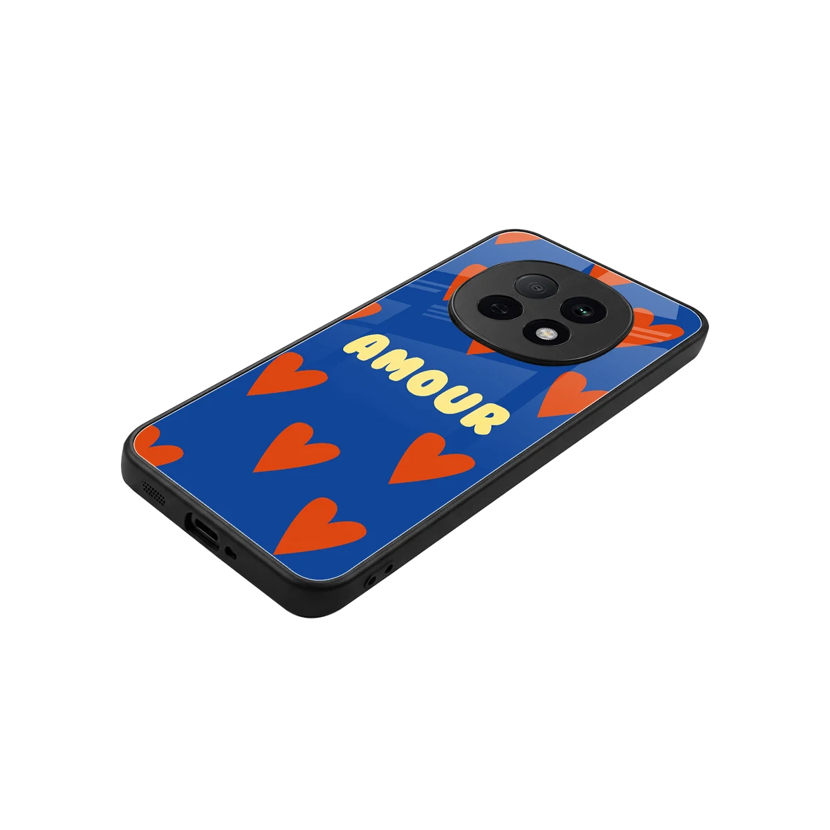 Amour Blue stylish phone case for oppo f29 pro 5g | glossy glass and slim fit