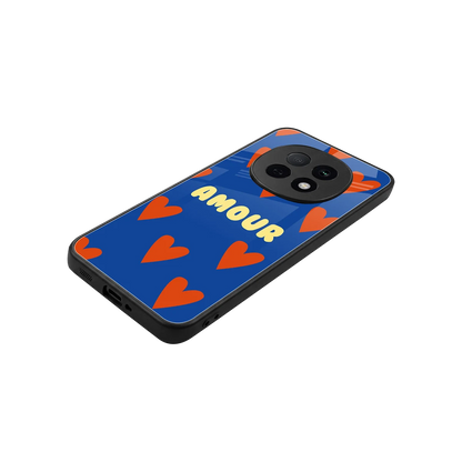 Amour Blue stylish phone case for oppo f29 pro 5g | glossy glass and slim fit