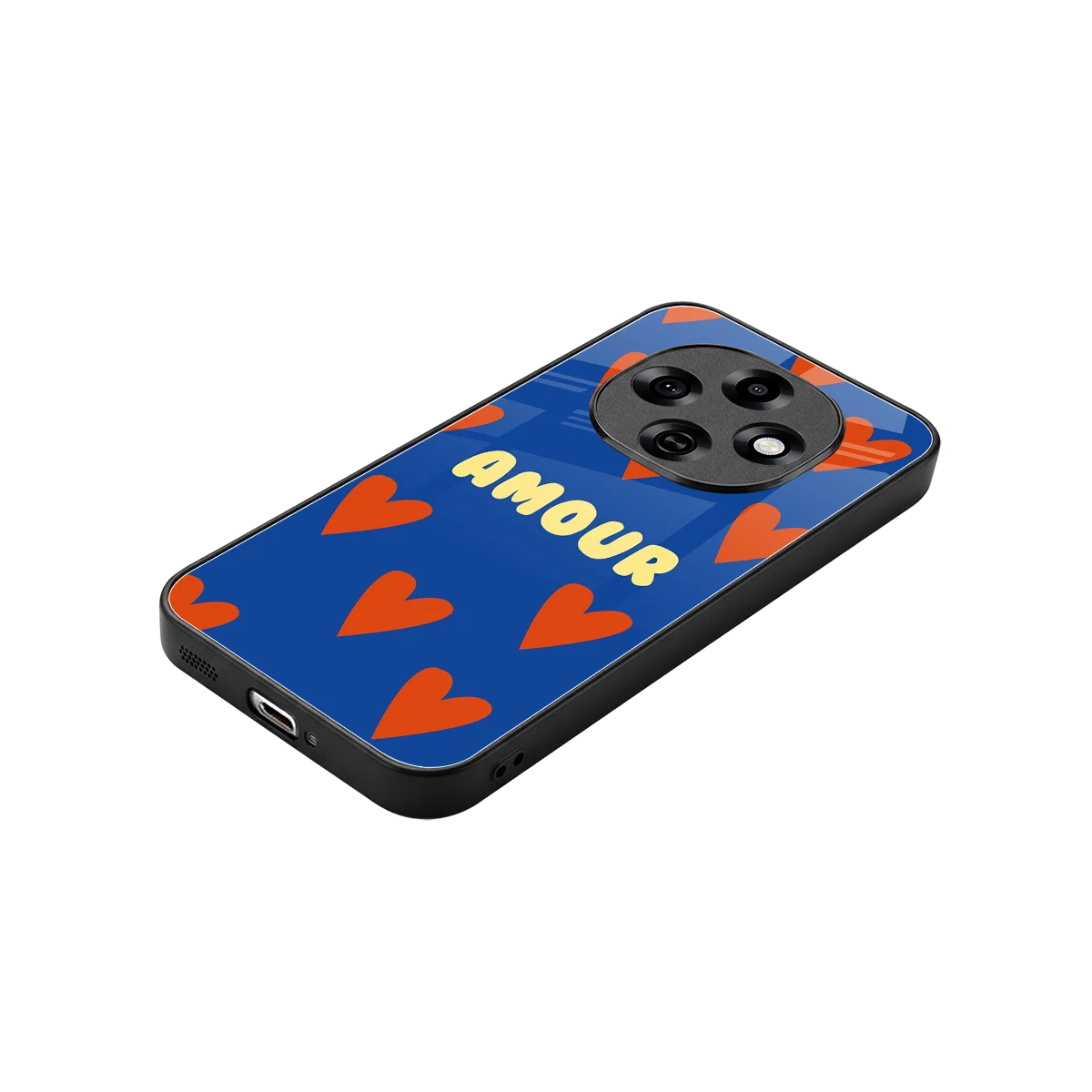 Amour Blue stylish phone case for oppo f31 pro 5g | glossy glass and slim fit