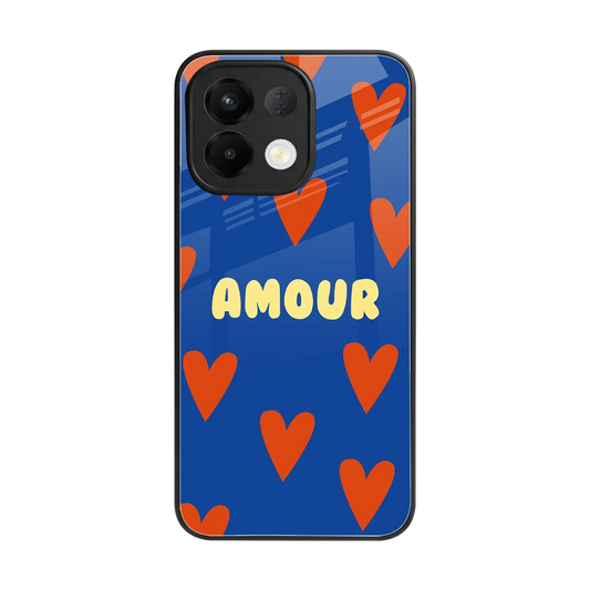 Amour Blue back phone cover | glass case for oppo k13 5g
