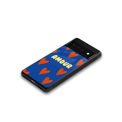 Amour Blue google pixel 6 pro mobile cover | shockproof glass phone case