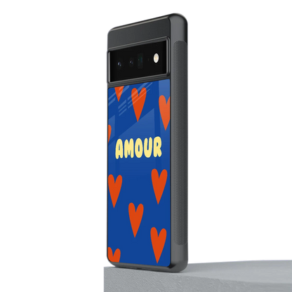 Amour Blue stylish phone case for google pixel 6 pro | glossy glass and slim fit