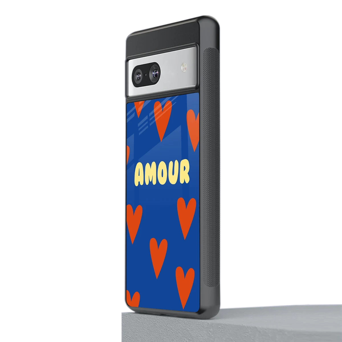 Amour Blue stylish phone case for google pixel 7a | glossy glass and slim fit