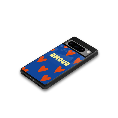 Amour Blue google pixel 8 pro mobile cover | shockproof glass phone case