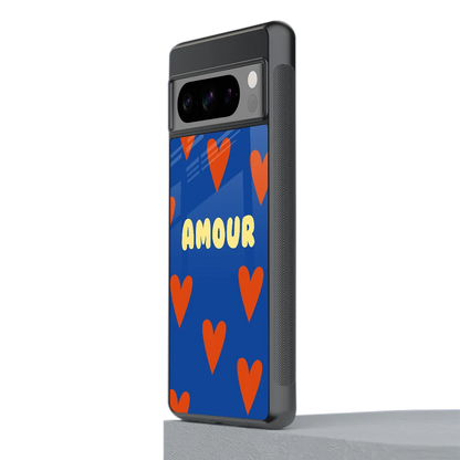 Amour Blue stylish phone case for google pixel 8 pro | glossy glass and slim fit