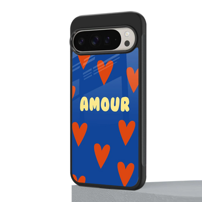 Amour Blue google pixel 9 pro xl mobile cover | shockproof glass phone case
