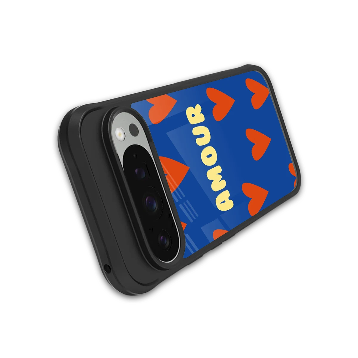 Amour Blue stylish phone case for google pixel 9 pro xl | glossy glass and slim fit