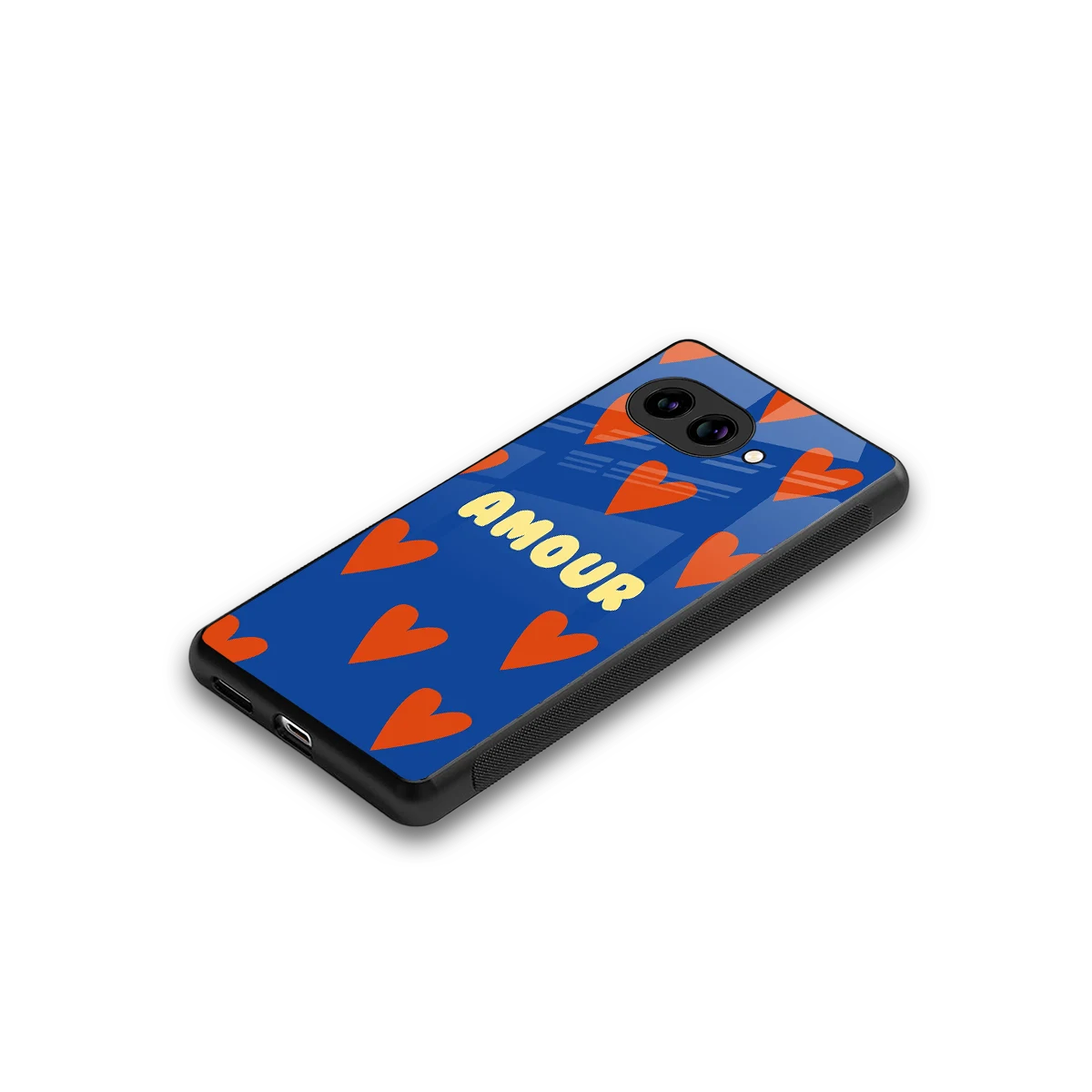 Amour Blue stylish phone case for google pixel 10a | glossy glass and slim fit