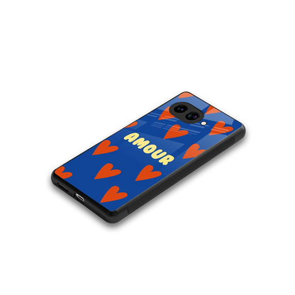 Amour Blue stylish phone case for google pixel 10a | glossy glass and slim fit