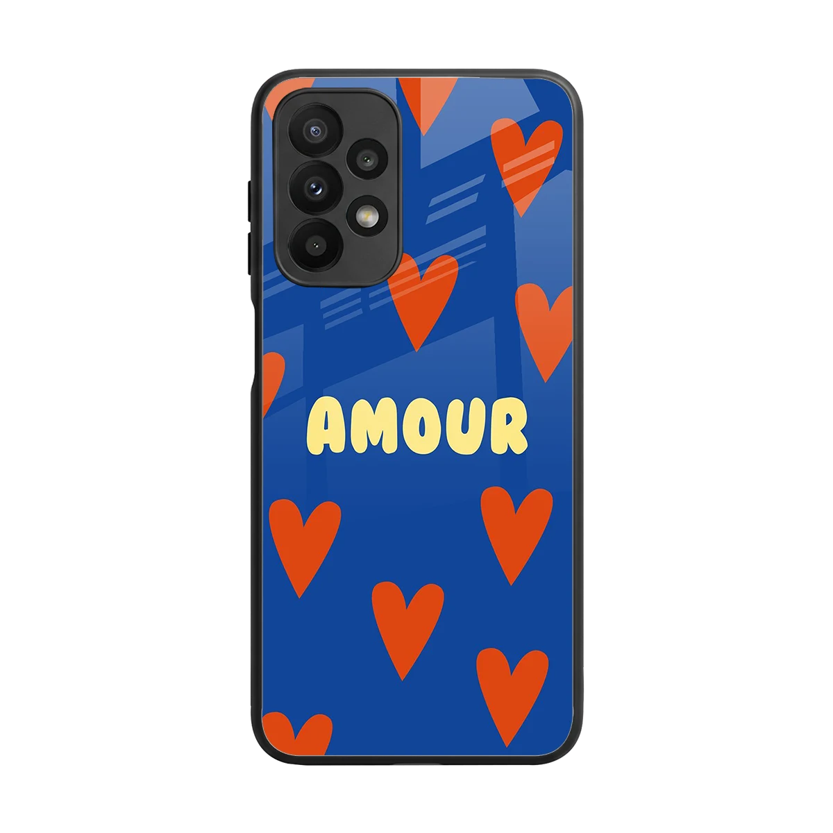 Amour Blue back phone cover | glass case for samsung galaxy a23