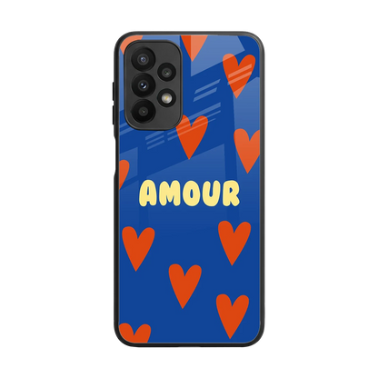 Amour Blue back phone cover | glass case for samsung galaxy a23