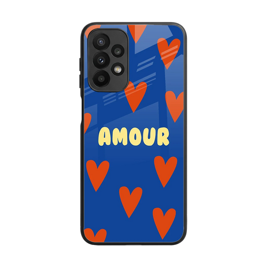 Amour Blue back phone cover | glass case for samsung galaxy a23