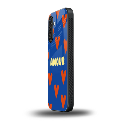 Amour Blue samsung galaxy a37 5g mobile cover | shockproof glass phone case