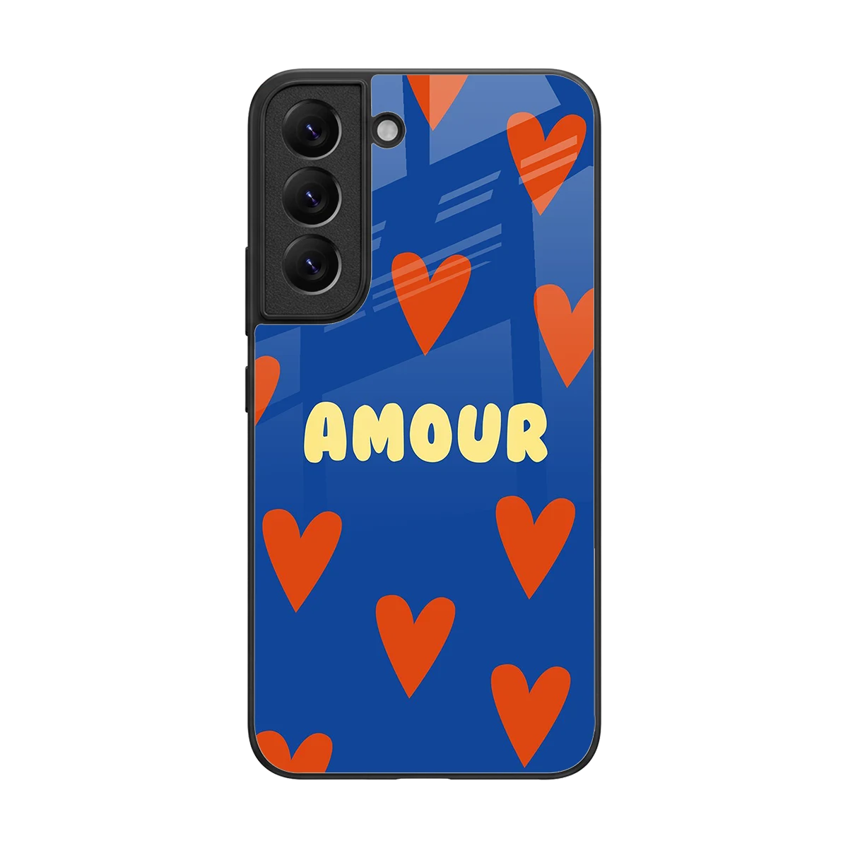 Amour Blue back phone cover | glass case for samsung galaxy s22