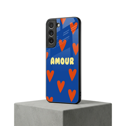 Amour Blue samsung galaxy s22 mobile cover | shockproof glass phone case