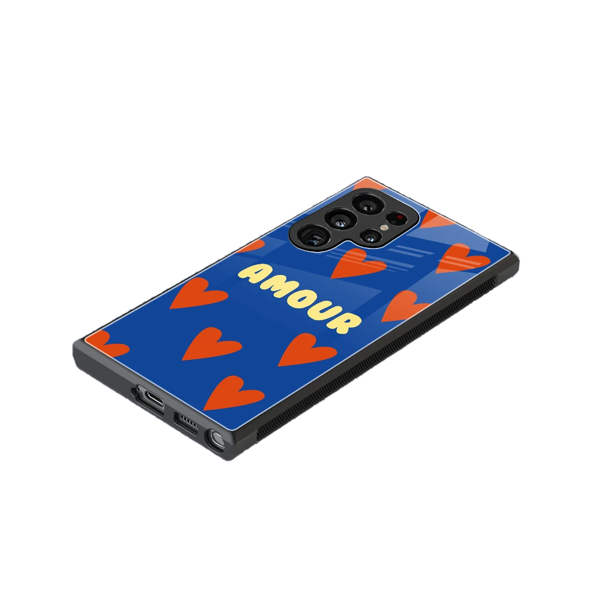 Amour Blue stylish phone case for samsung galaxy s24 ultra | glossy glass and slim fit