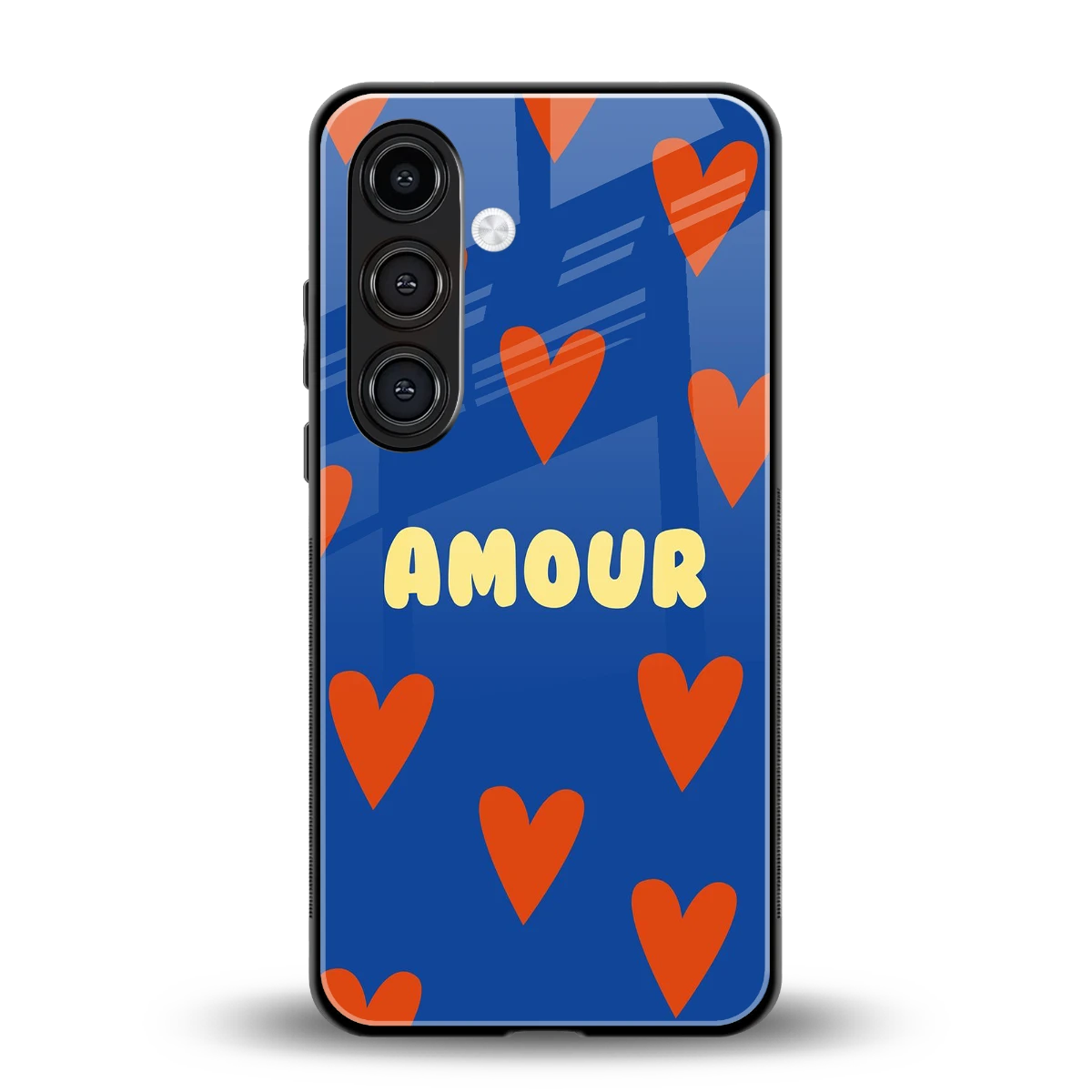 Amour Blue back phone cover | glass case for samsung galaxy s23 fe