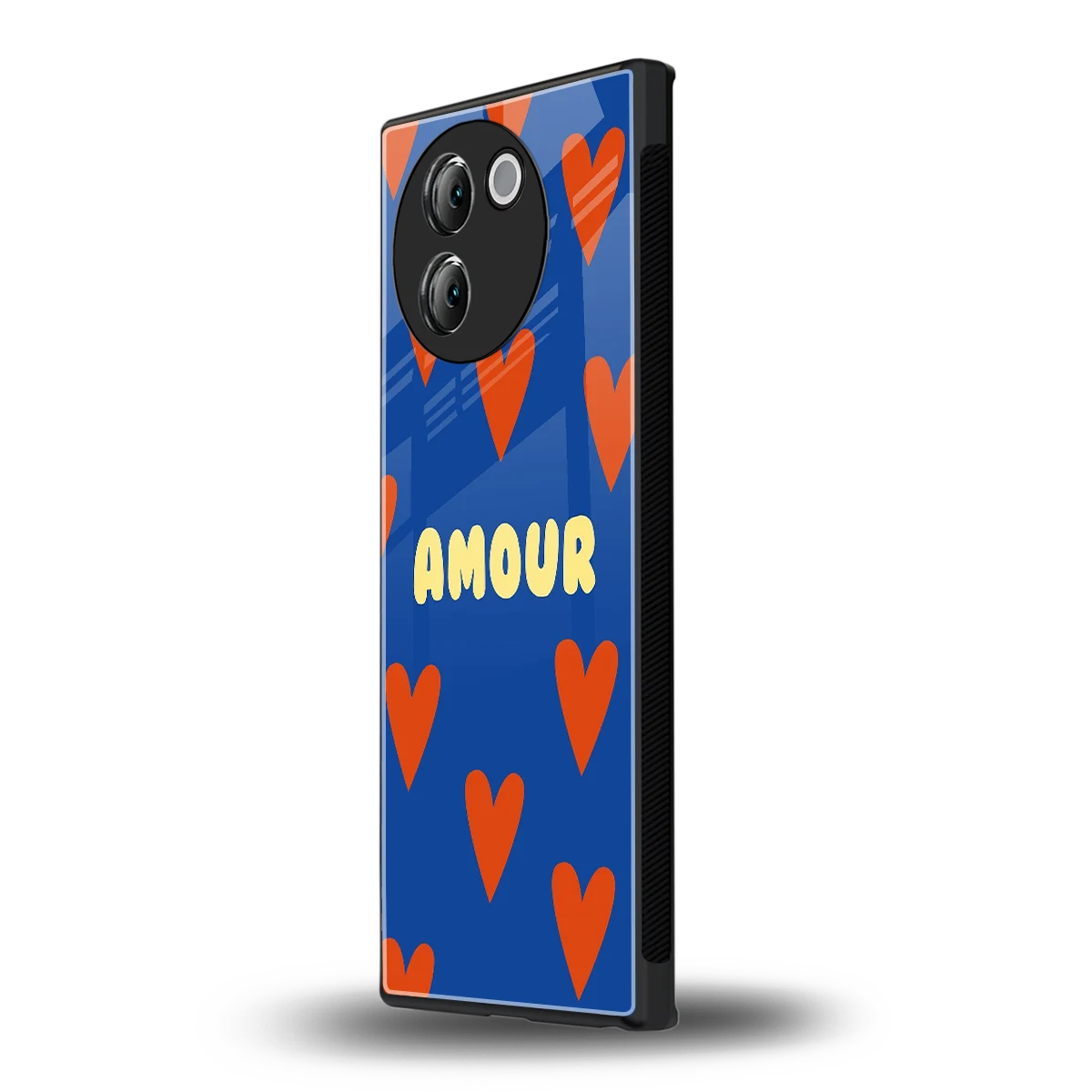 Amour Blue vivo v30e mobile cover | shockproof glass phone case