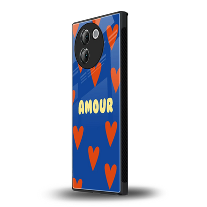 Amour Blue vivo v30e mobile cover | shockproof glass phone case