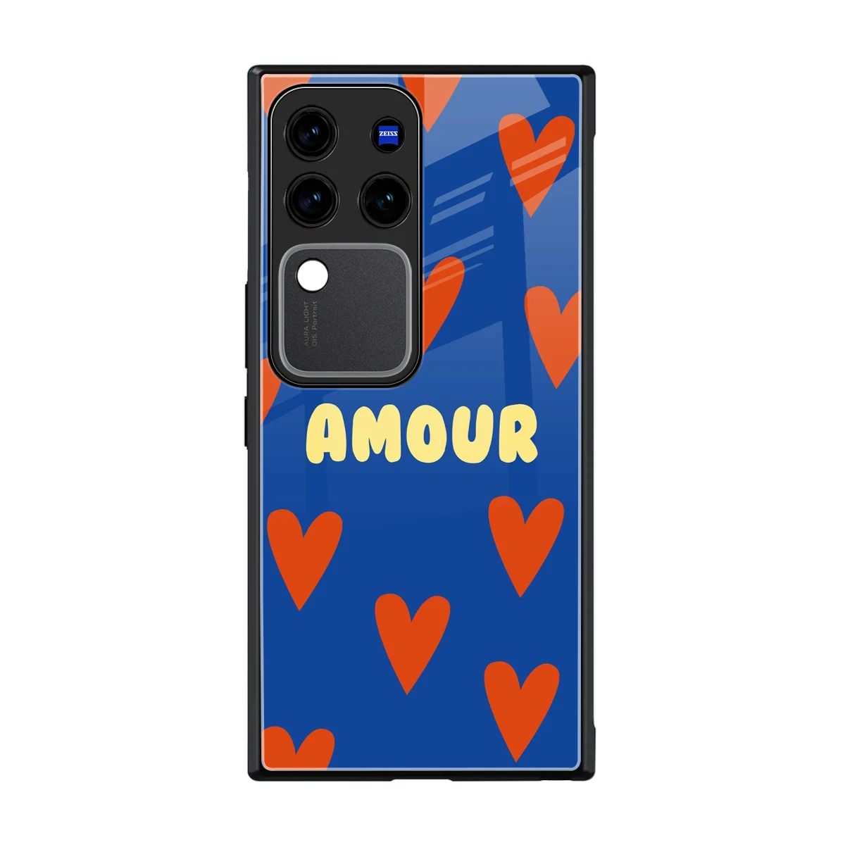 Amour Blue back phone cover | glass case forvivo v30 pro