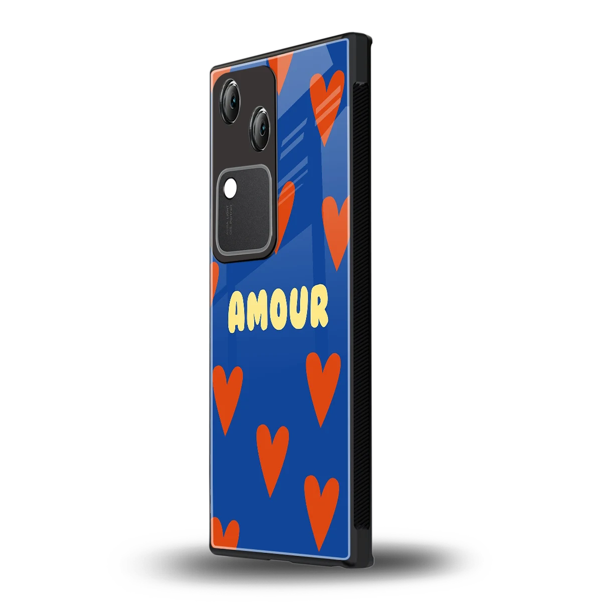 Amour Blue vivo v30 mobile cover | shockproof glass phone case