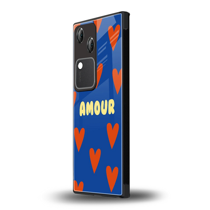 Amour Blue vivo v30 mobile cover | shockproof glass phone case