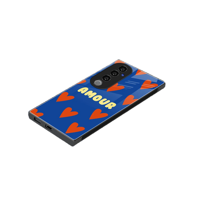 Amour Blue stylish phone case for vivo v40 pro | glossy glass and slim fit