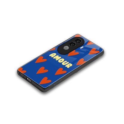 Amour Blue stylish phone case for vivo v40e | glossy glass and slim fit