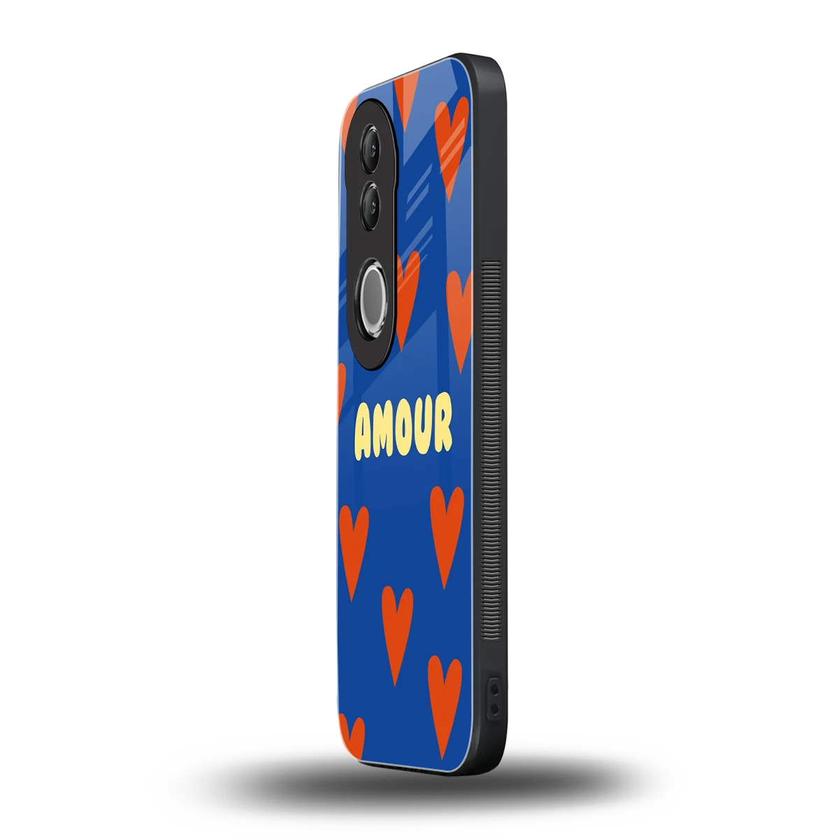 Amour Blue vivo v50 mobile cover | shockproof glass phone case