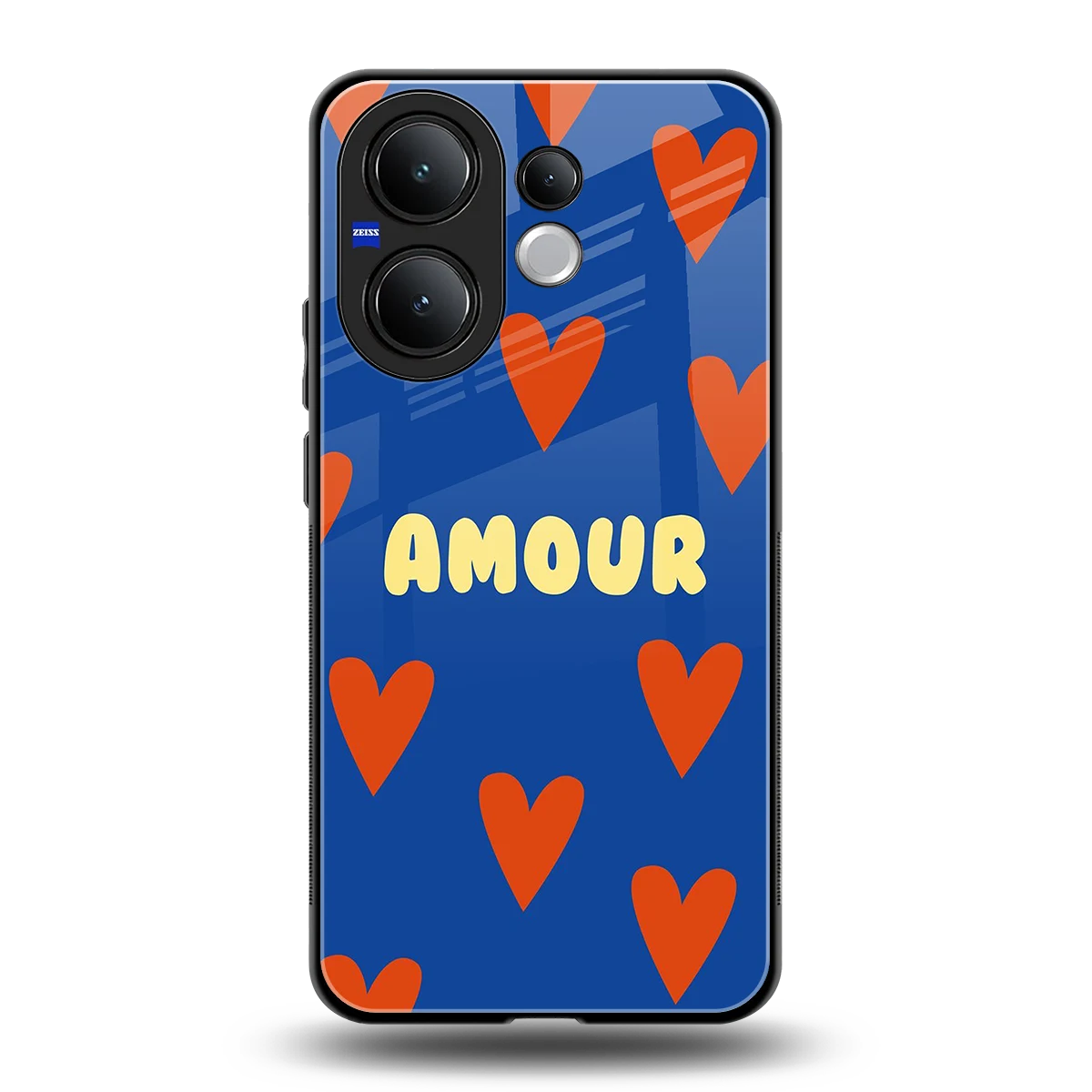 Amour Blue back phone cover | glass case for vivo v60