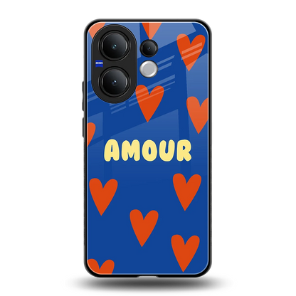 Amour Blue back phone cover | glass case for vivo v60