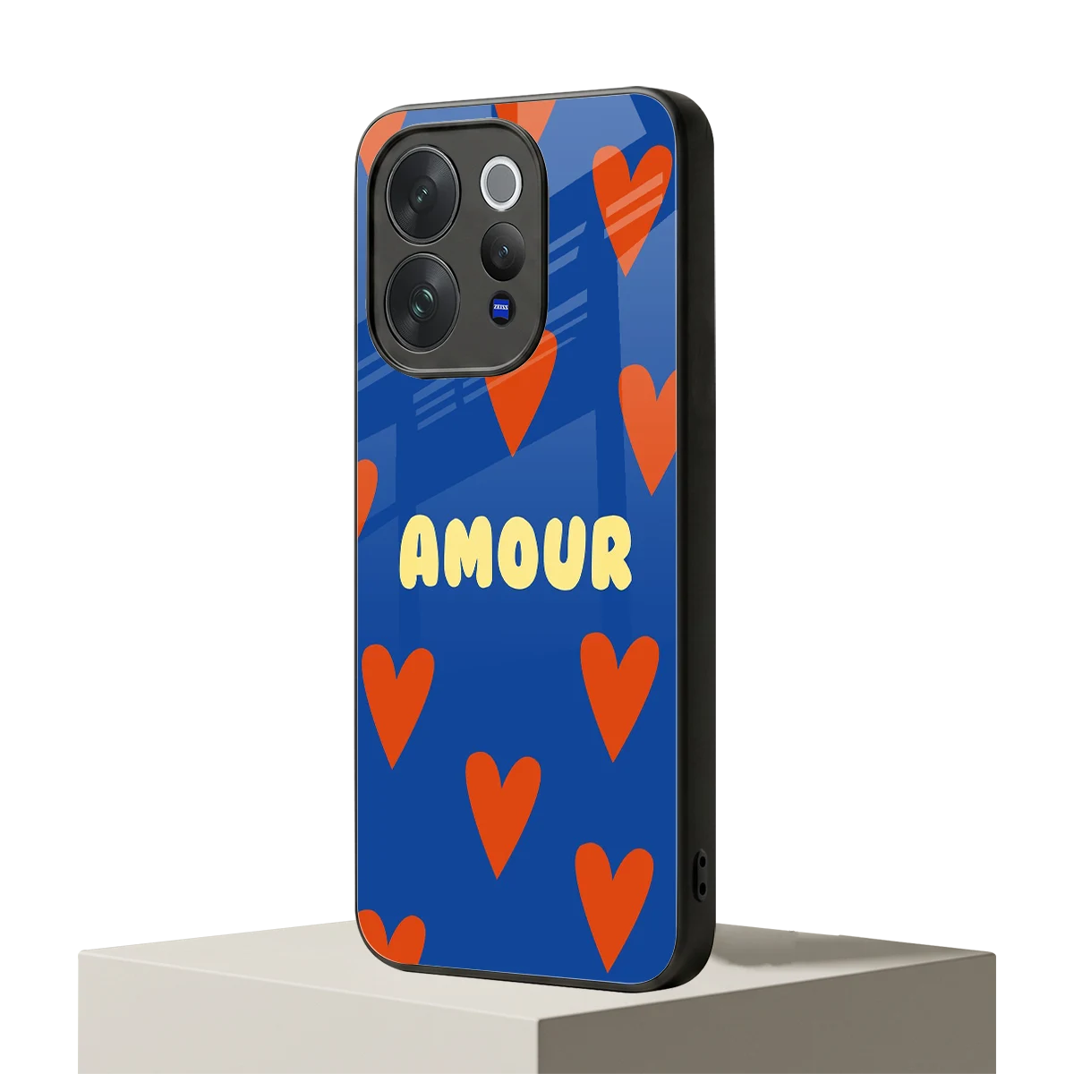 Amour Blue vivo v70 elite mobile cover | shockproof glass phone case