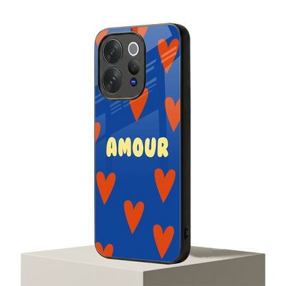 Amour Blue vivo v70 elite mobile cover | shockproof glass phone case