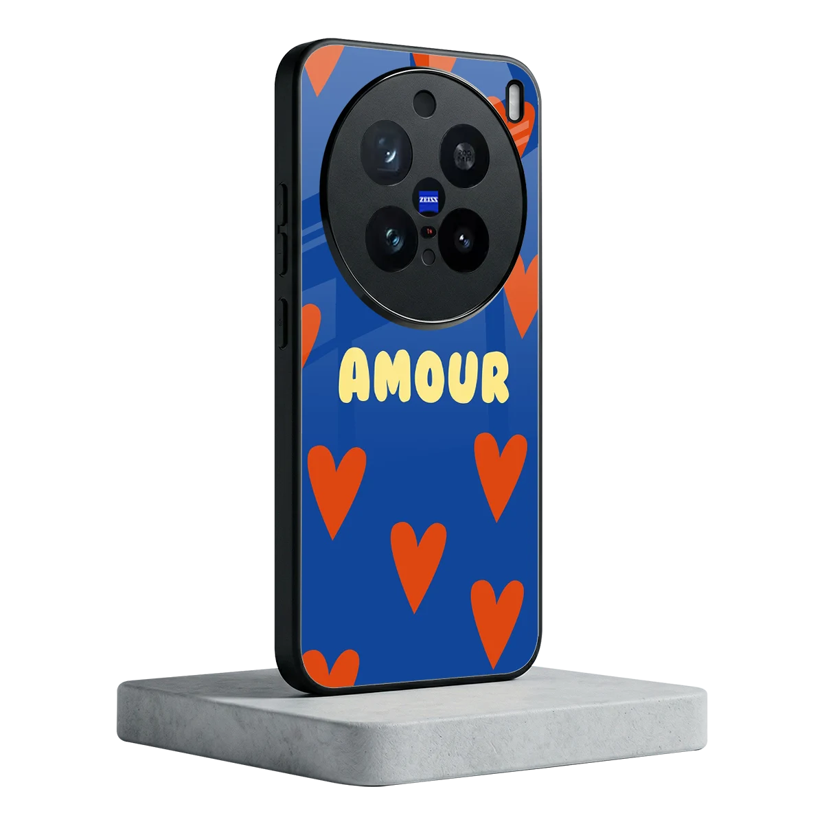 Amour Blue vivo x200 pro mobile cover | shockproof glass phone case