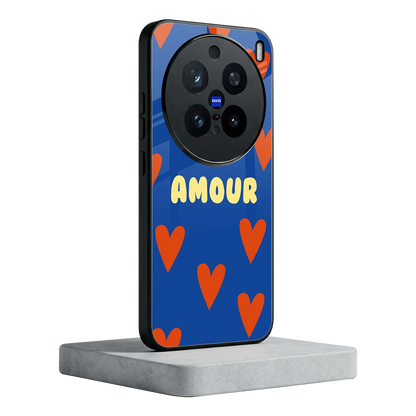 Amour Blue vivo x200 pro mobile cover | shockproof glass phone case