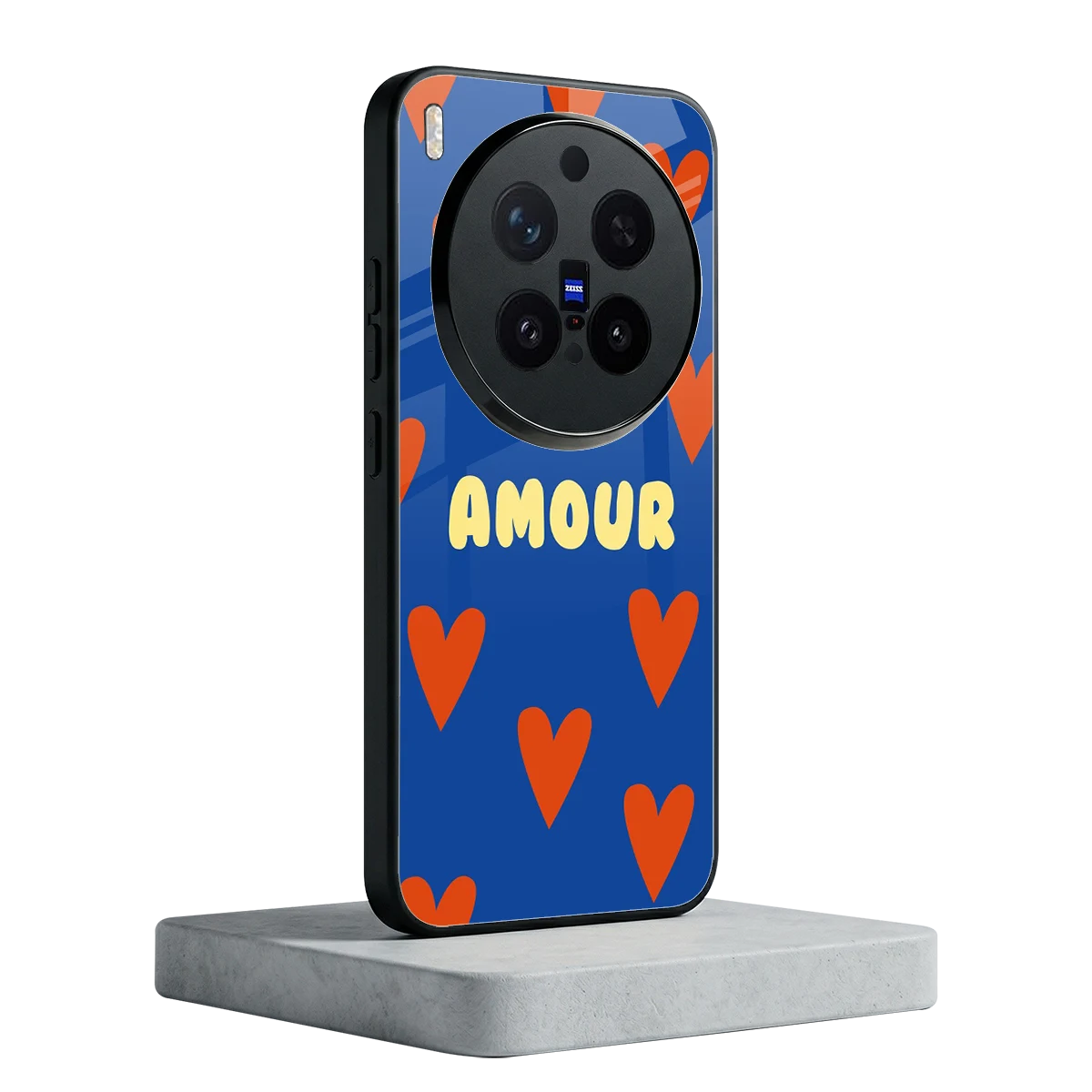 Amour Blue vivo x300 pro mobile cover | shockproof glass phone case
