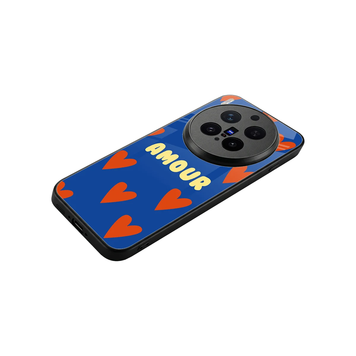 Amour Blue stylish phone case for vivo x300 pro | glossy glass and slim fit