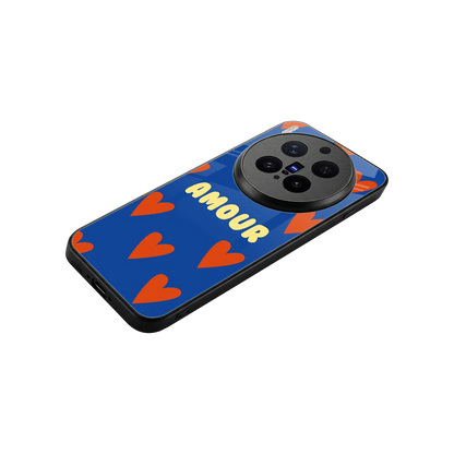 Amour Blue stylish phone case for vivo x300 pro | glossy glass and slim fit