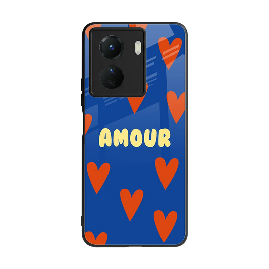 Amour Blue back phone cover | glass case for vivo y16