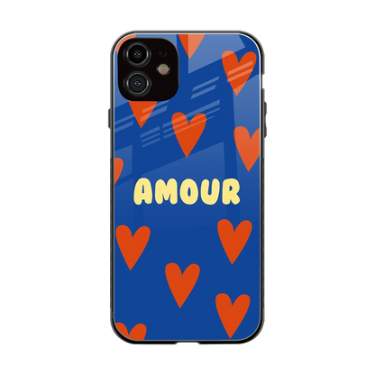 Amour Blue back phone cover | glass case for iphone 11