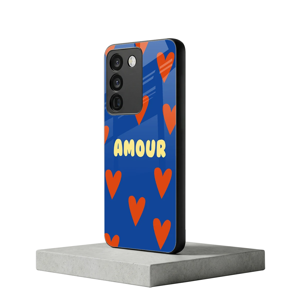Amour Blue vivo y200 5g mobile cover | shockproof glass phone case