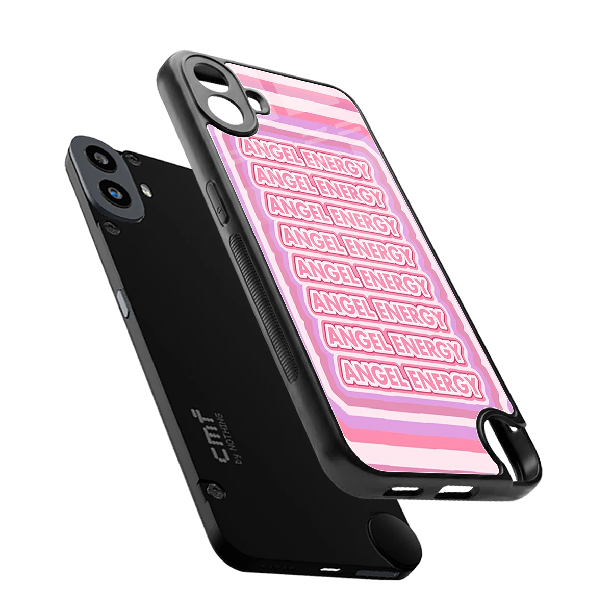 Angel Energy sleek cmf nothing phone 1 cover with tempered glass back and TPU edges