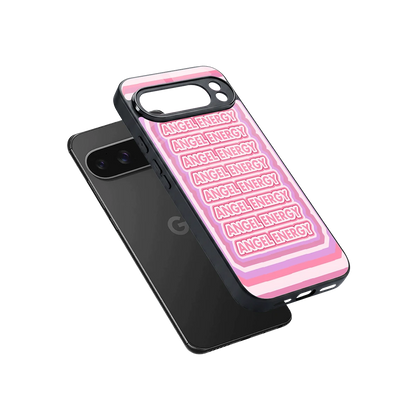 Angel Energy sleek google pixel 10 pro xl cover with tempered glass back and TPU edges